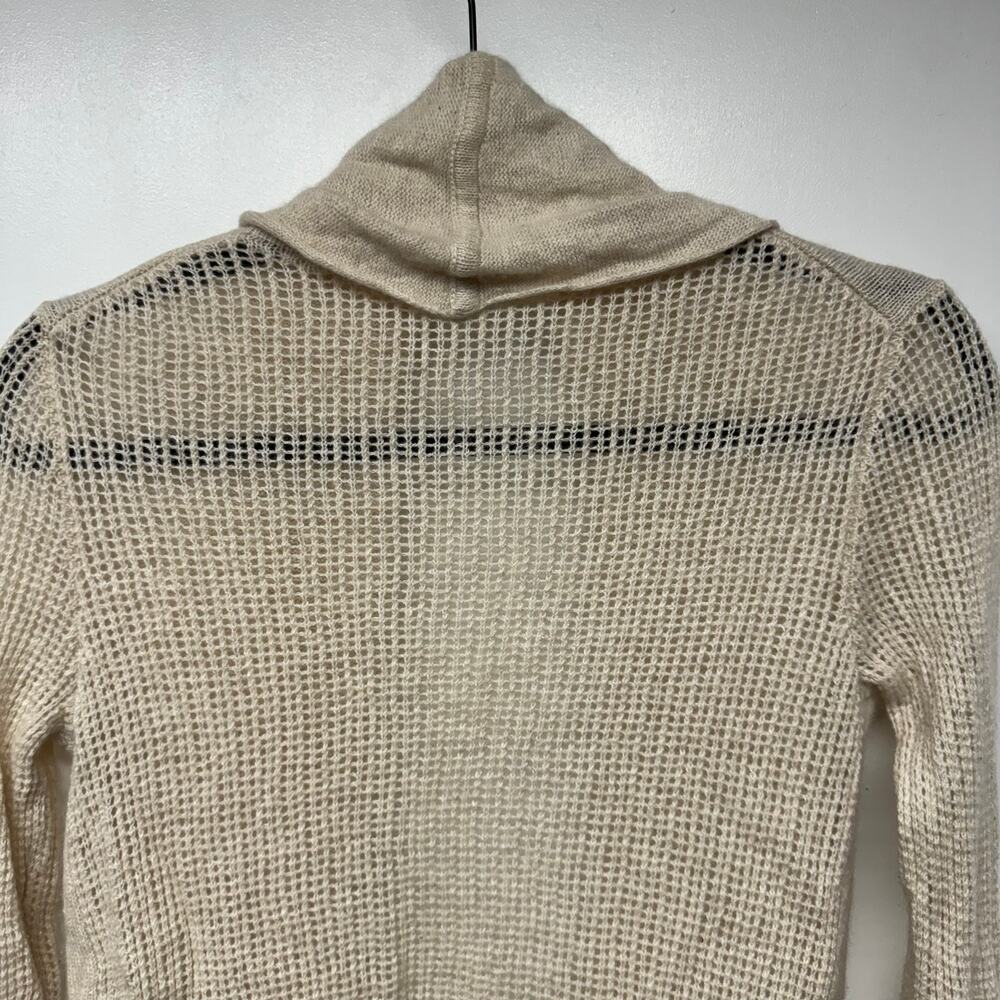 Athleta Womens Beige Knit Open Drape Cashmere Linen Cardigan Sweater Size Small - Picture 3 of 10